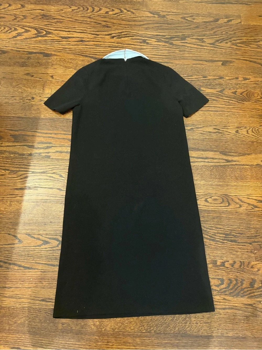 Tory Burch Black Midi Dress with White Peter Pan Collar